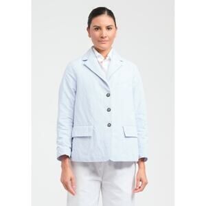 Bergfabel Washed Paper Cotton & Linen Farmer Jacket in Sweet Blue 40 S